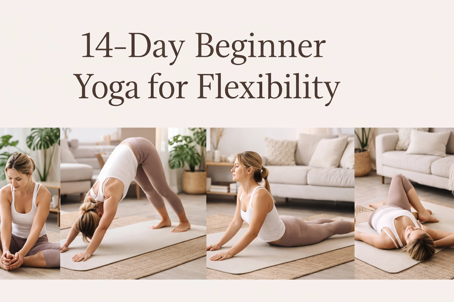 14-Day Beginner Yoga for Flexibility: A Simple Plan to Feel Looser, Calmer, and Stronger