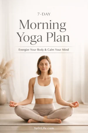 7-Day Morning Yoga Plan PDF cover for beginners by YofitLife